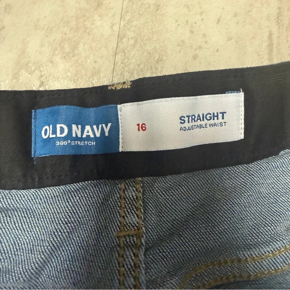 Old Navy jeans straight adjustable waist size 16